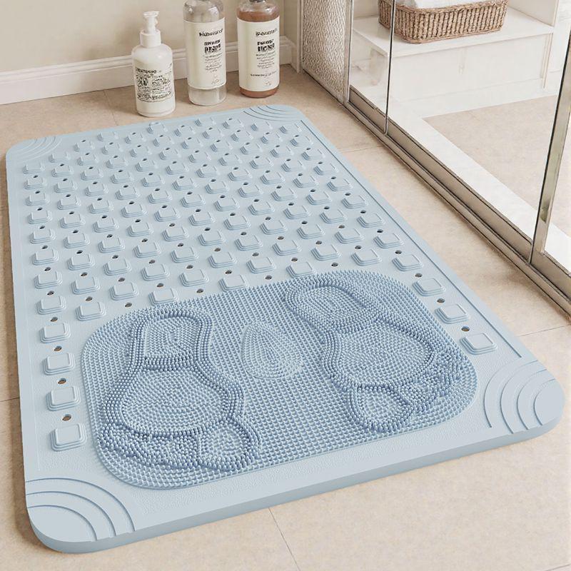 Wasserdichte Anti-Rutsch-Badezimmer-Massagematte mit Saugnäpfen – Schmutzabweisende Toiletten- und Duschbodenmatte