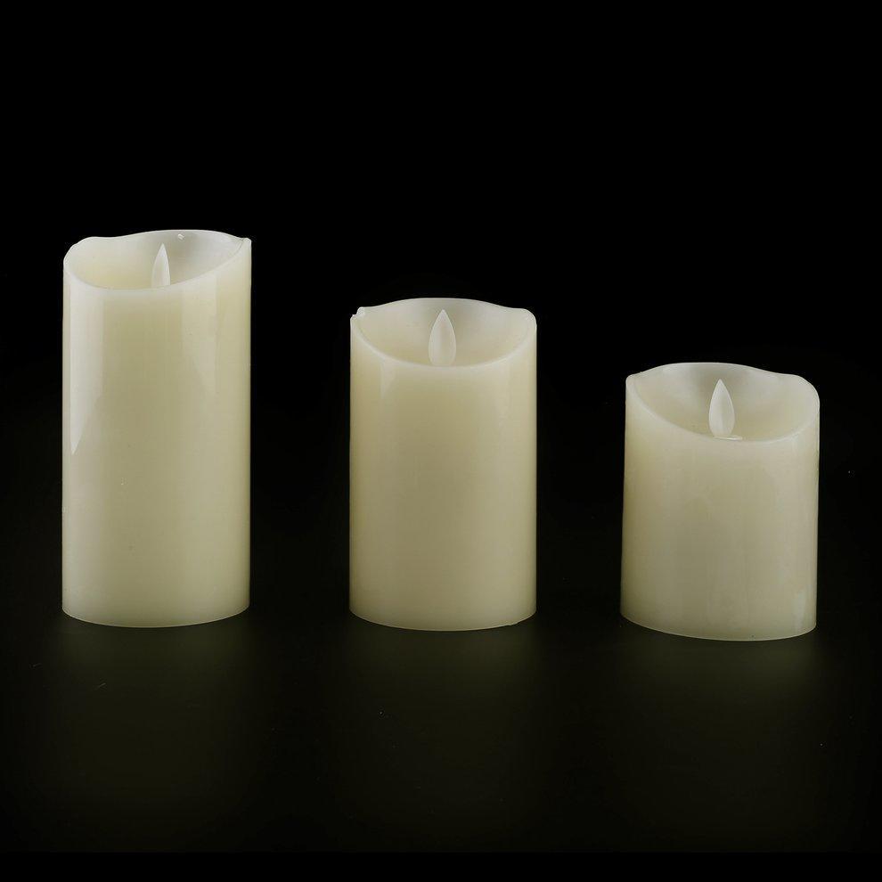 3 Stück/Set flackerndes flammenloses LED-Teelicht, flackerndes Teelicht