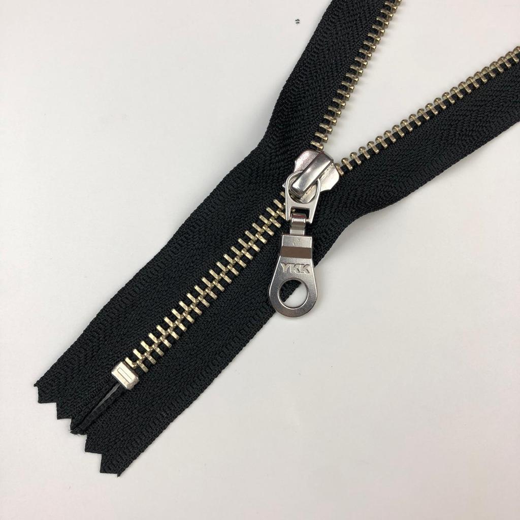 Genuine YKK No. 5 Metal Open/Closed-End Zipper for Apparel, Jackets, Plackets, and Luggage