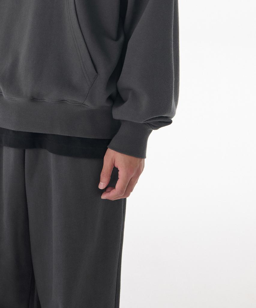 Loose Balloon Hooded Sweatshirt [Dark Gray]