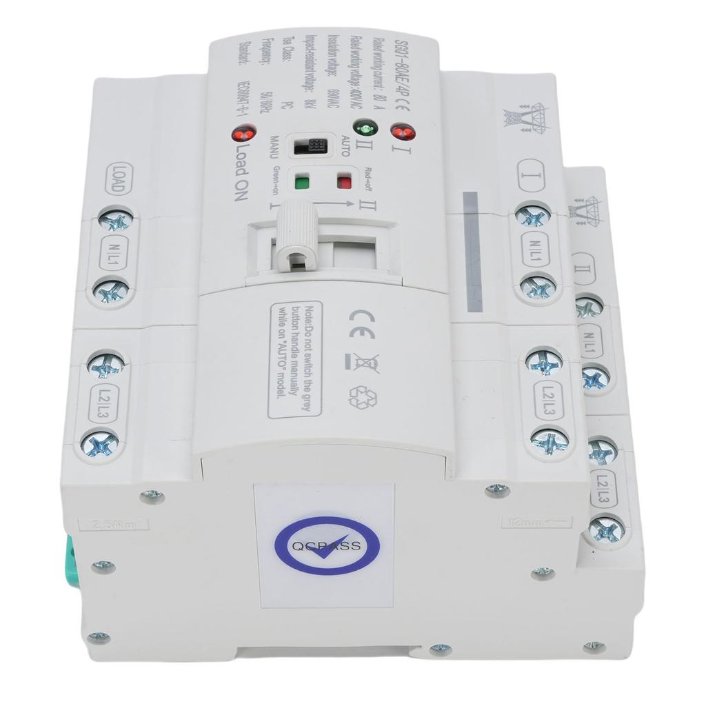 Dual Power , 4P 80A Emergency Automatic Transfer for Home Millisecond ing with Electronic
