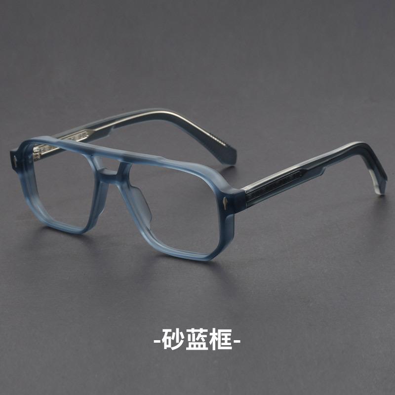 Anti Blue Light Reading Glasses Men Retro Women Double Bridges Square Glasses Frame Fashion Men Photochromic Myopia Sunglasses 2