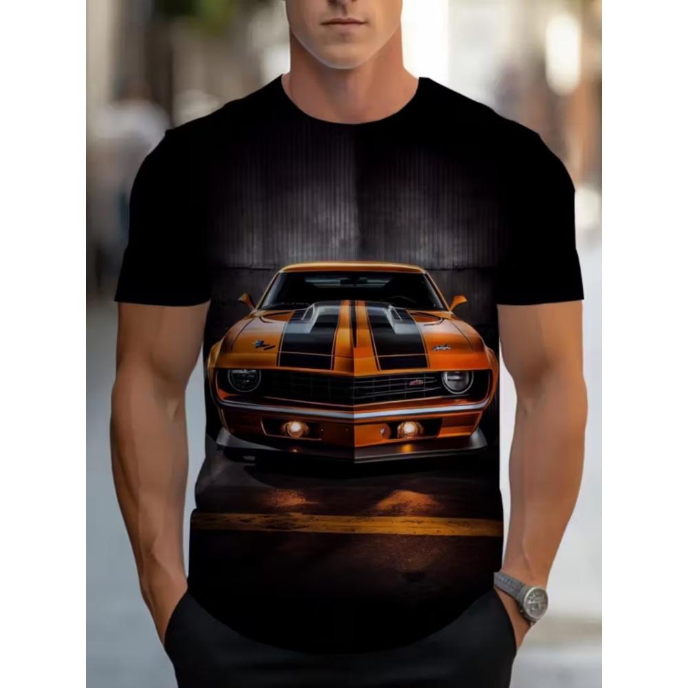 

Fashion Design Guitar 3D Print Short Sleeve Tee 2025 Breathable Men s T-shirt Top Plus Size Loose Crew Neck T Shirts For Men 6XL