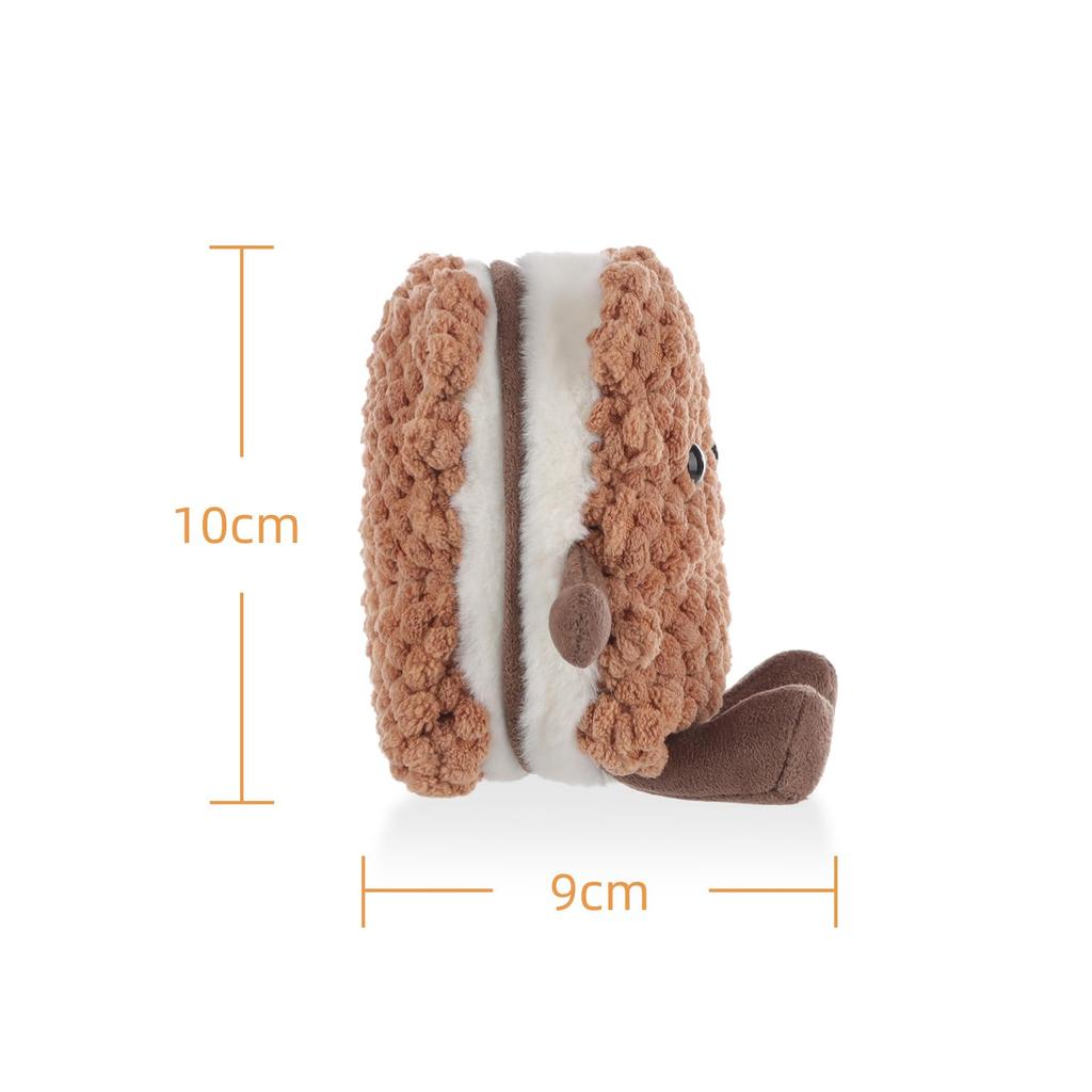 Apricot Lamb Chocolate Biscuit Plush Toy for Kids, Soft and Cute, Fluffy Chocolate Biscuit for Girls and Boys, 10cm