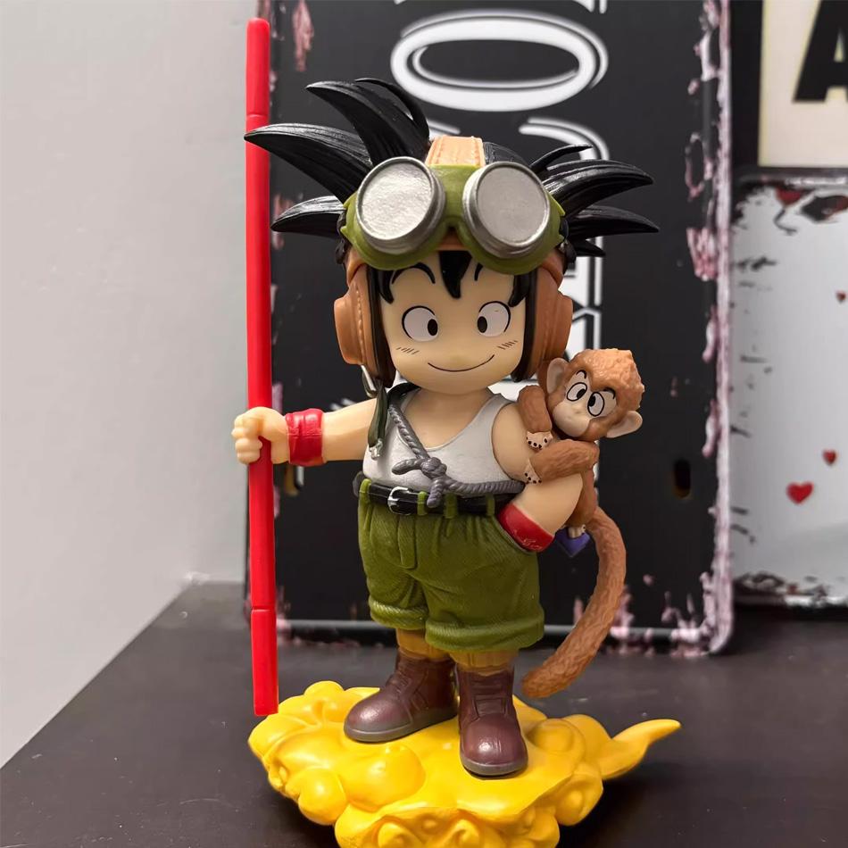 New 16cm Anime Dragon Ball Son Goku Model With Monkey Kid Goku Action Figure Pvc Statue Collection Model Toys Presents