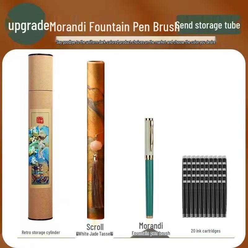 Zhang Ruoxu Calligraphy Practice Scroll: Spring River Flower Moon Night with Hairpin Flower Regular Script for Tracing and Copying