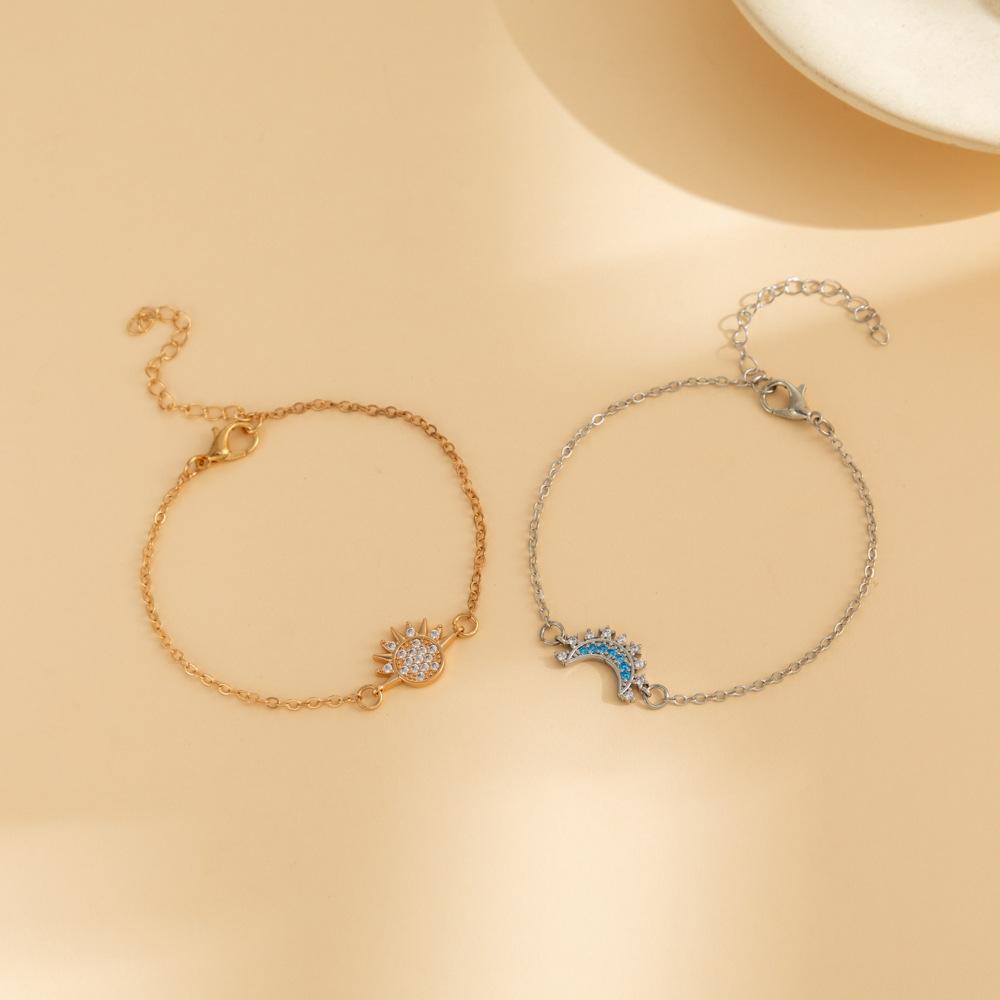 Nová magnetická súprava náhrdelníkov pre páry Slnko a Mesiac z nehrdzavejúcej ocele Módny reťazec pre mužov a ženy Darčeky pre dobrých priateľov Trendy šperky