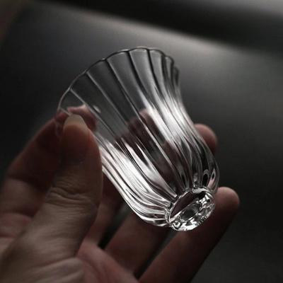 Mini Tazza da Tè Campione Monouso Petalo Piccolo Ispessimento Resistenza al Calore Vetro al Silicone ad Alto Peng Semplice per Uso Domestico Tazza da Tè Kung Fu