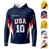Men's Long Sleeve Soccer Print Quick Dry T-Shirt with Sun for Summer