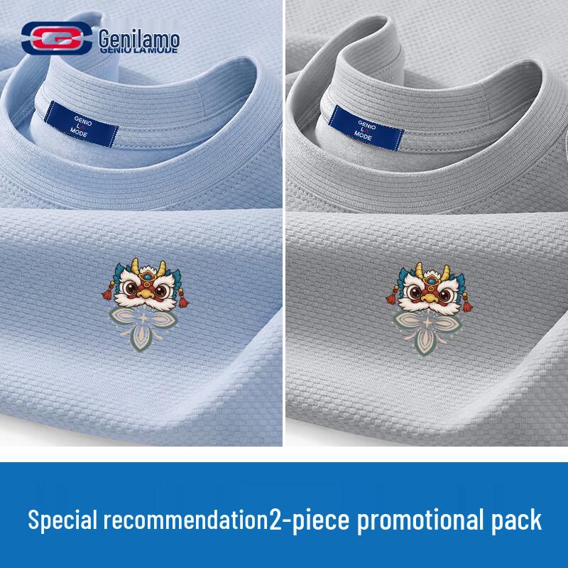 GENIOLAMODE Men s 2-Pack Ice-Silk Cooling Quick-Dry T-Shirt 2XL