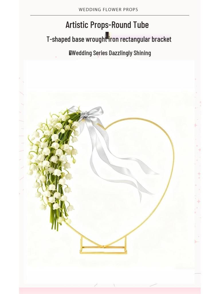 Heart-Shaped Wedding Arch Balloon Stand for Proposals and Valentine's Decor