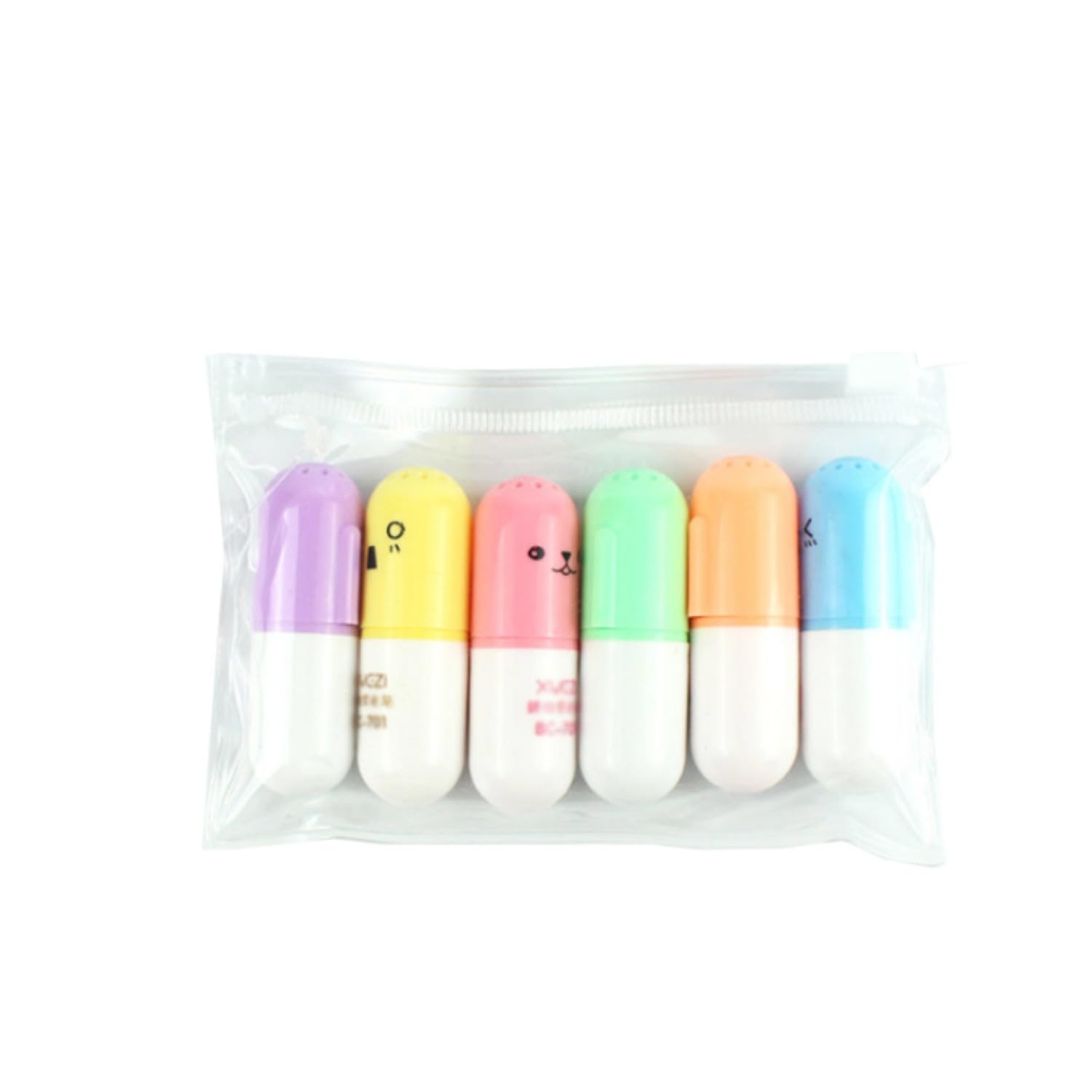 

Набор мини-маркеров Mearrineser с милыми рожицами-дудлами, канцелярские товары для школы и офиса, цветные маркеры, 6 штук, маркеры, принадлежности,