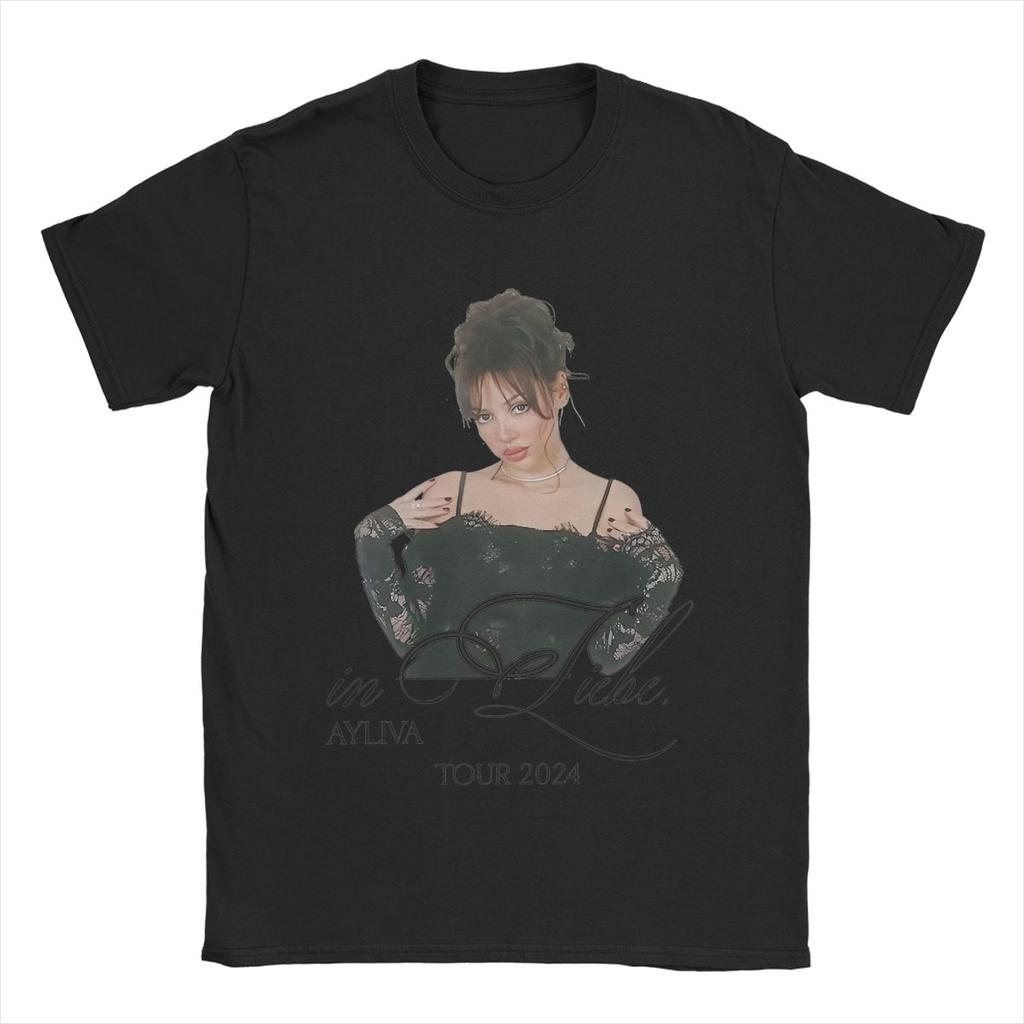 Men's Ayliva Liebe Tour 2024 T Shirt Cotton Tops Amazing Short Sleeve Round Collar Tees Unique T-Shirts