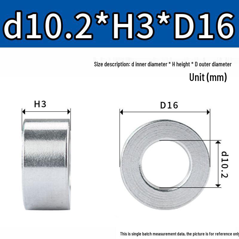 M8M10 Aluminum Alloy Thickened Round Hollow Spacer Sleeve