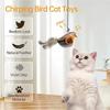 Indoor Interactive Birds Toy for Cat Chasing Teasing Toy Sounding Catnip Cat Teaser Toy Self-hilarity Wall Hanging Birds Cat Toy