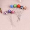 30Pcs Safety Pin Muslim Hijab Scarf Pin  Ball Brooch Straight Head Pin
