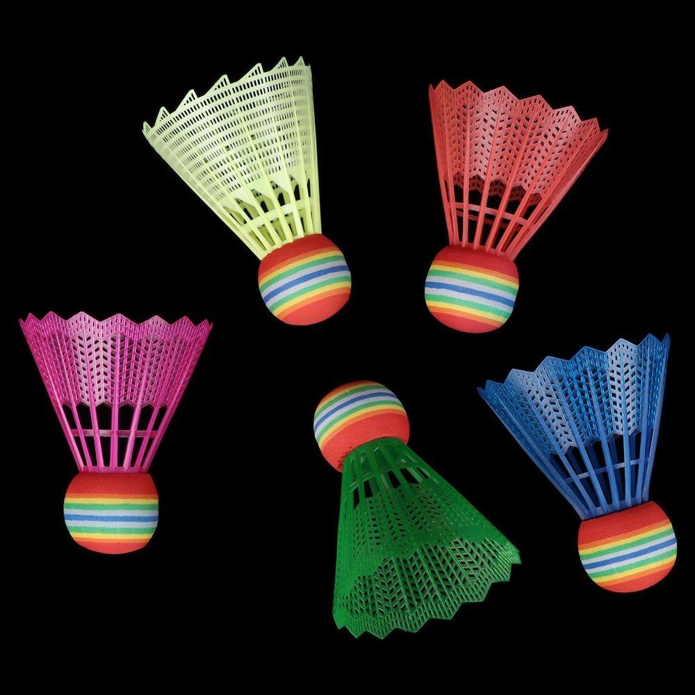 6Pcs Plastic Badminton Ball Colorful Badminton Trainer Durable Colorful Badminton Shuttlecocks