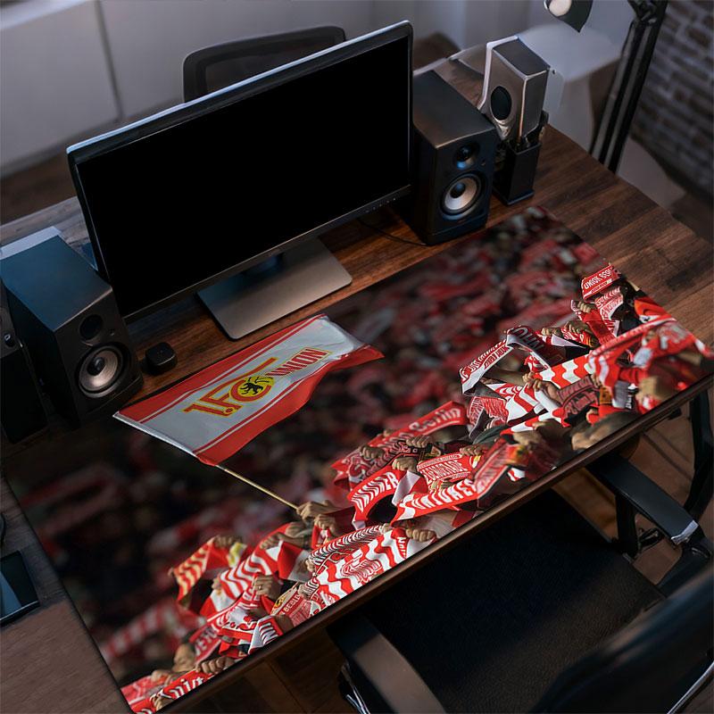 Union Berlin Mouse Pad, Large Gaming Desk Mat, Non-slip XXL Mousepad for Laptop & Tablet, Mini PC Playmat with Stitched Edges