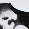 Y2K Retro Damen T-Shirt mit freiliegendem Nabel, Harajuku, abstrakt bedruckt, langärmelig, Gothic, personalisiertes unregelmäßiges Oberteil