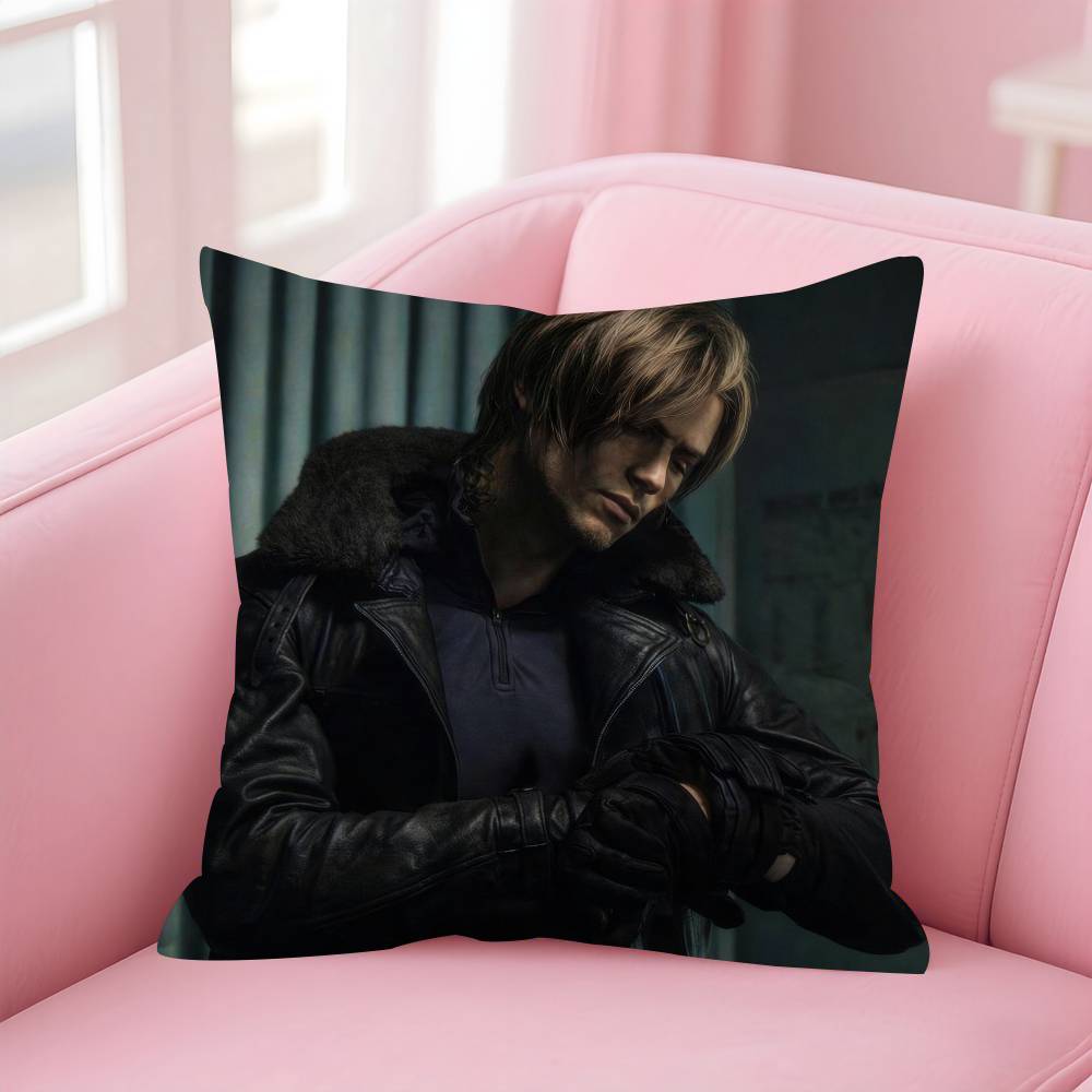 Handsome Leon Game Kennedy Cushion Cover Inches Farmhouse Decor Home Throw Pillow Covers For Couch Decorations