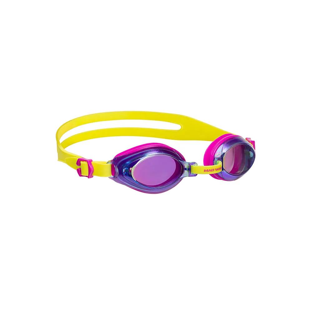 Madwave Children's Swimming Goggles Junior Mirror Aqua Rainbow