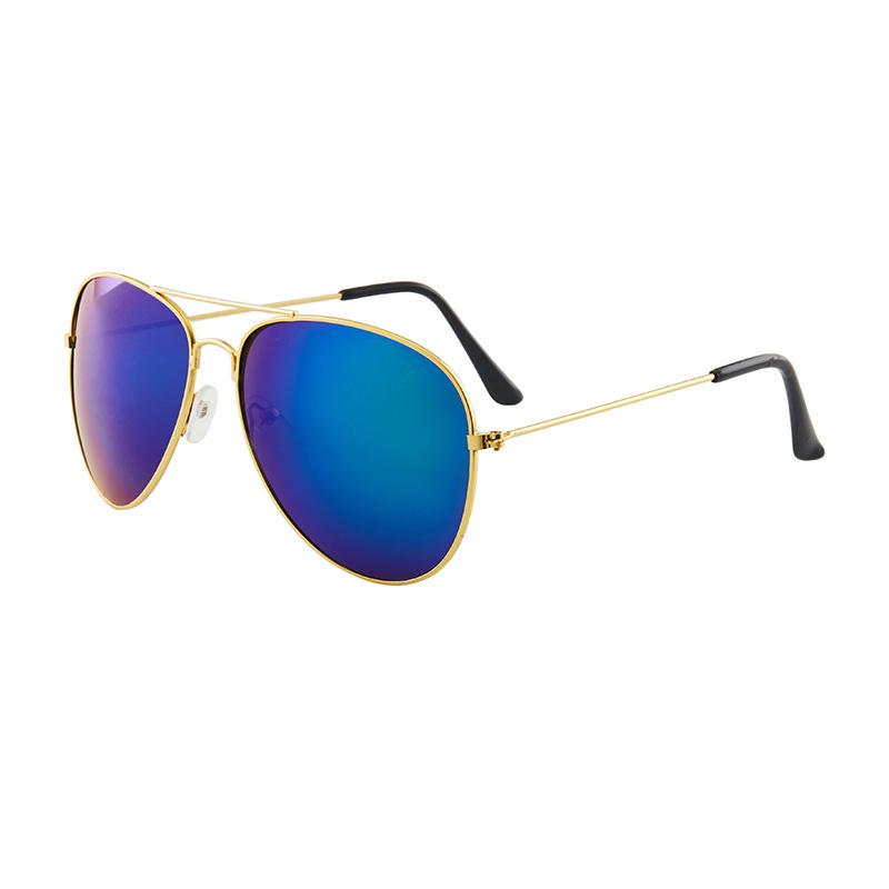 In-Stock Unisex Pilot 3026 Metal Aviator Sunglasses with Aluminum Frame and Spring Legs