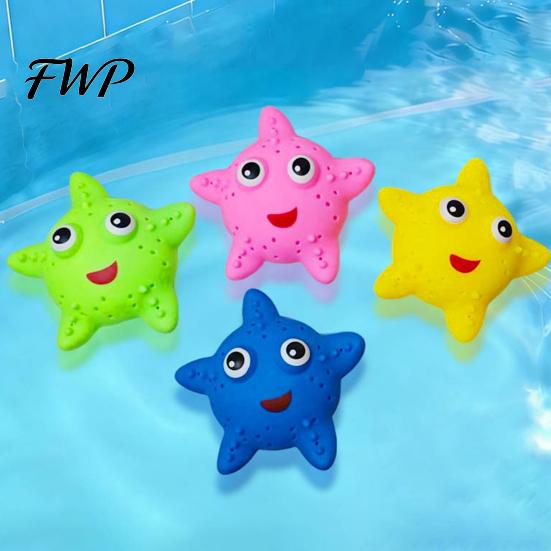 Soft Water Toys For Kids Starfish Squirter for TPR Bath Pool Toy Cute Marine Animal Reusable Shape Squeeze to Spray Fun Summer Beach Shower