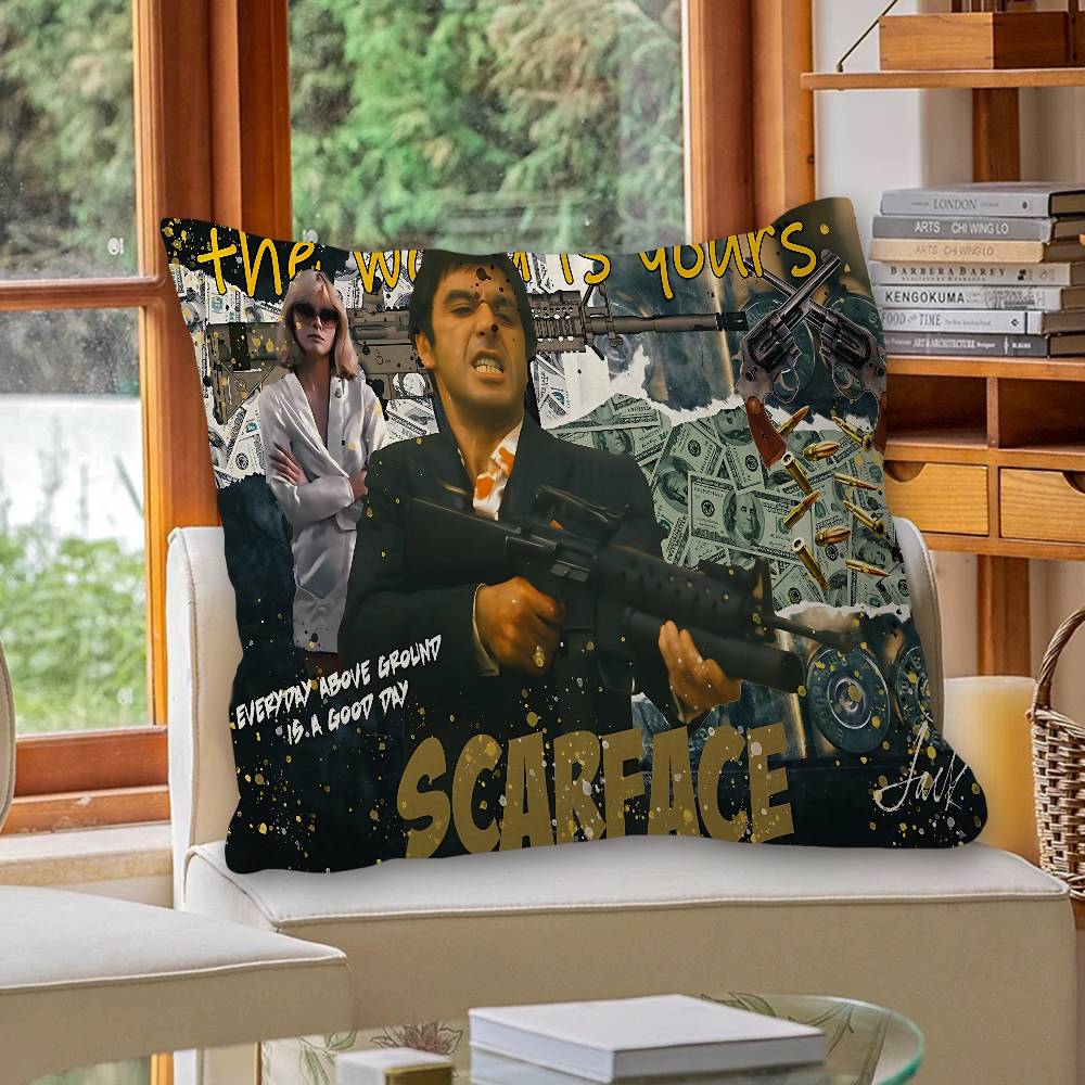 Classics S-Scarface 1983 Film Personalized picture text home decorative pillows Household Gifts 45x45cm