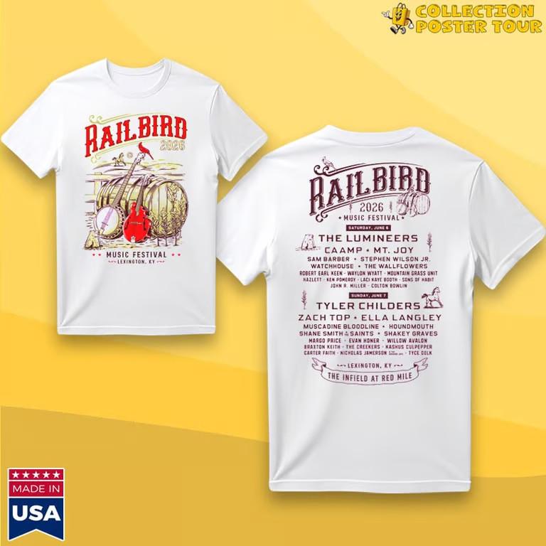 Railbird Festival Barrel Lineup 2026 T-Shirt Unisex T-Shirt XXXL