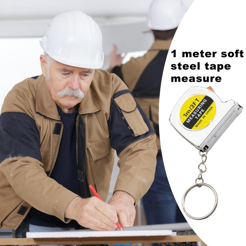 Mini Measuring Tape Steel Measuring Tape Chain Easy To Read Fractions Portable Multi-purpose Manual Measuring Tool Tape