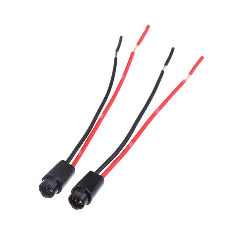5Pcs T5 LED Bulb Holder Socket For 1.2W W3W Width Instrument Light Socket LED T5 Light Bulb Plug Extension Cables Harness