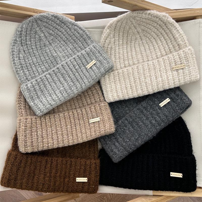 Fashion wool hat student autumn and winter cold protection ear hat women's thermal pullover hat