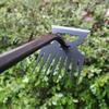 Metal Weed Cleaning Shovel 2 In 1 Garden Rake Stainless Steel 5/6/8/11 Teeth Dual Headed Weeding Tool For Gardening Weeding Tool