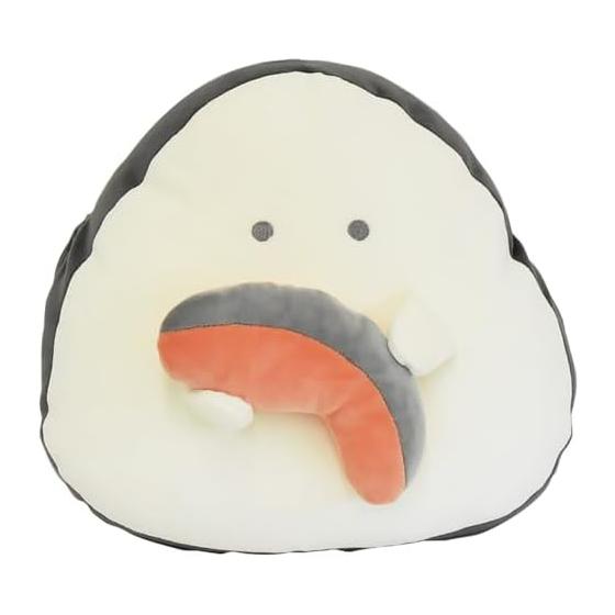 Ippinsha Gyutto Onigiri-san Salmon Onigiri-san Cushion Chewy Approx. 30 x 17 x 30 cm Gift 47102