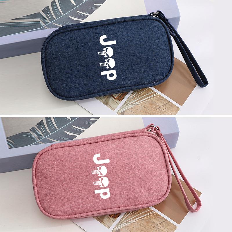 Car Interior Data Cable Storage Bag Mini EVA Case Travel Pack For Jeep Renegade Compass Grand Cherokee Wrangler JK Patriot Liber AJY1