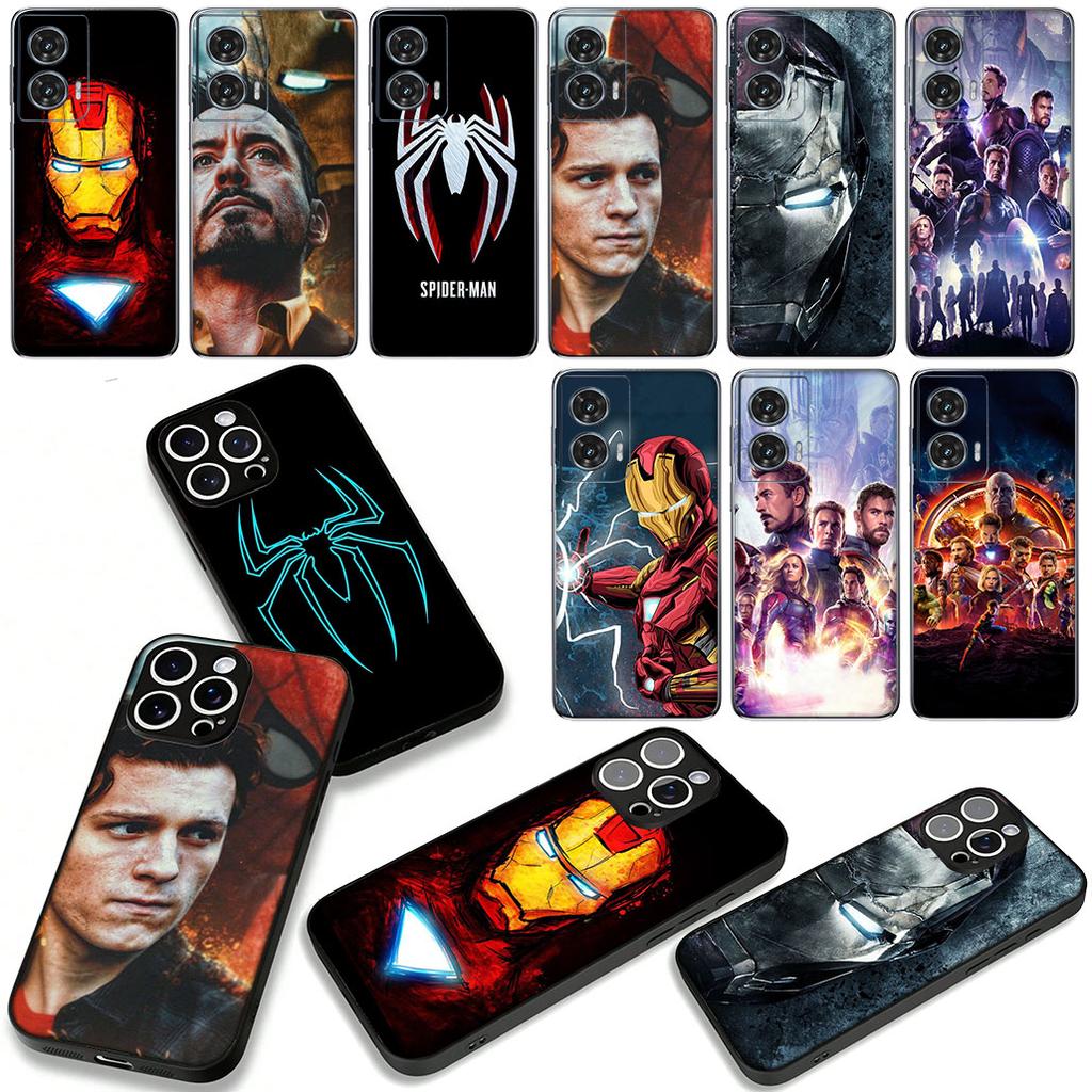 Spiderman Marvel Spider Iron Man Case for Motorola Moto G04 G13 G14 g45 G22 G23 G32 G34 G35 G64 G82 G84 G53 G60 G72 E14 E15 E13