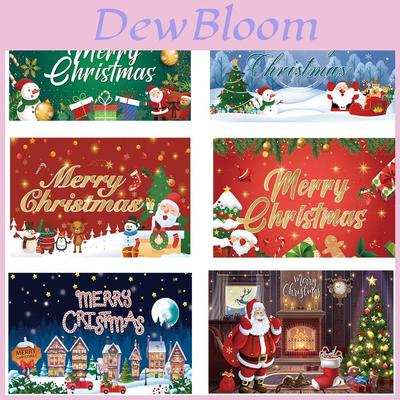 Christmas Background Banner Polyester Festival Party Decor For Holiday Event