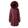 Women's Mid-Length 2024 Winter Cotton Coat with Large Fur Collar - European, American, and Korean Style, Plus Size, Thickened.