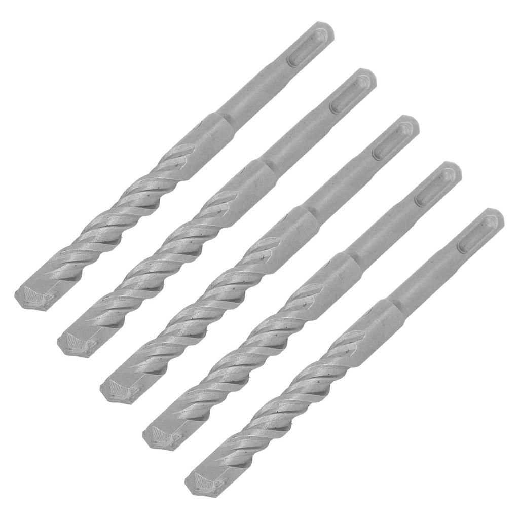 5 Pcs Rotary Hammer Drill Bit 160mm Length 2 Flute Self Centering Carbide Tip Impact Drill Bits for