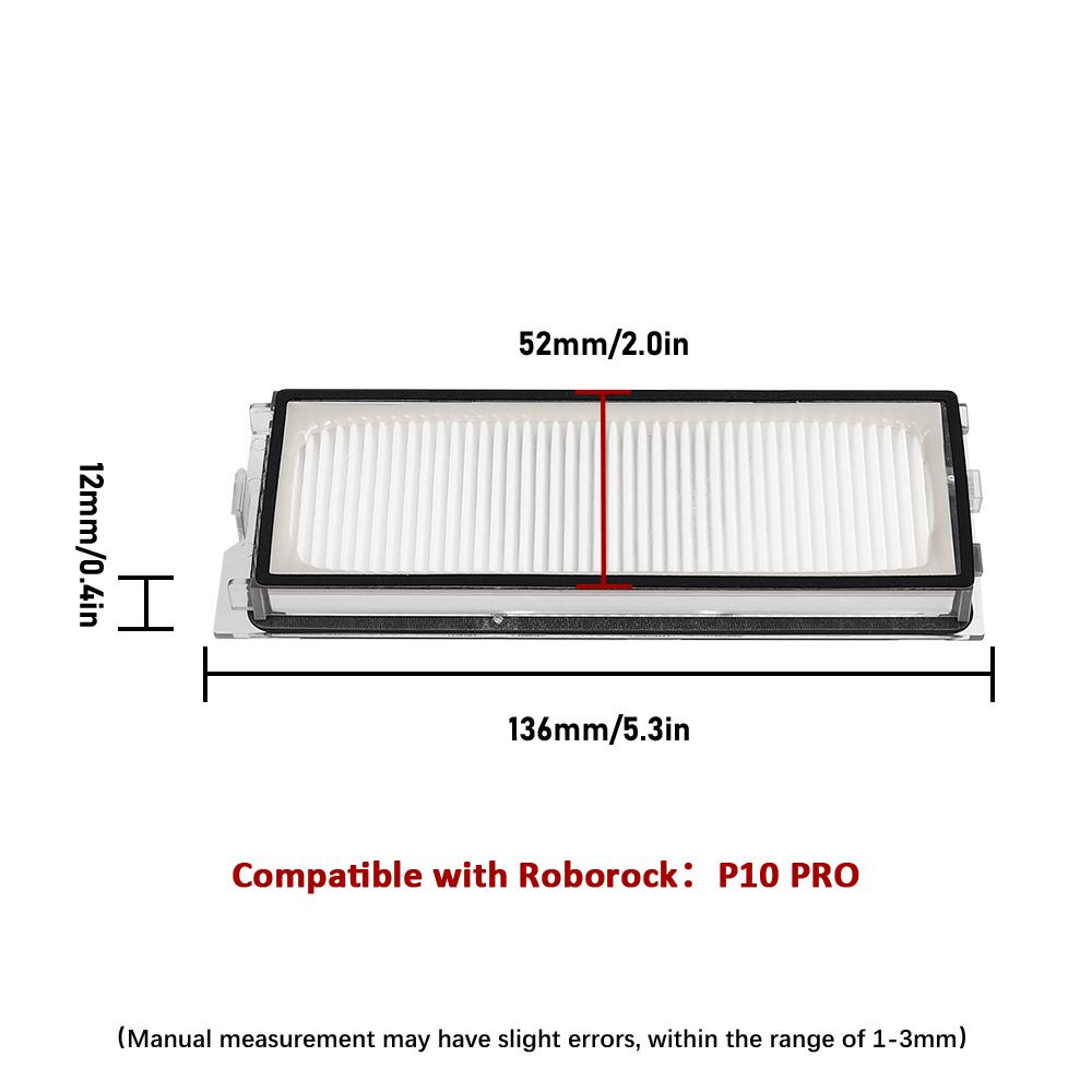 Filtro HEPA Lavabile per Aspirapolvere Roborock P10 Pro/ P10S/P20 Pro/Q Revo Maxv/Qrevo Curv/Q Revo Plus/Q Revo Pro /Q revo S/Qrevo 5AE Accessori