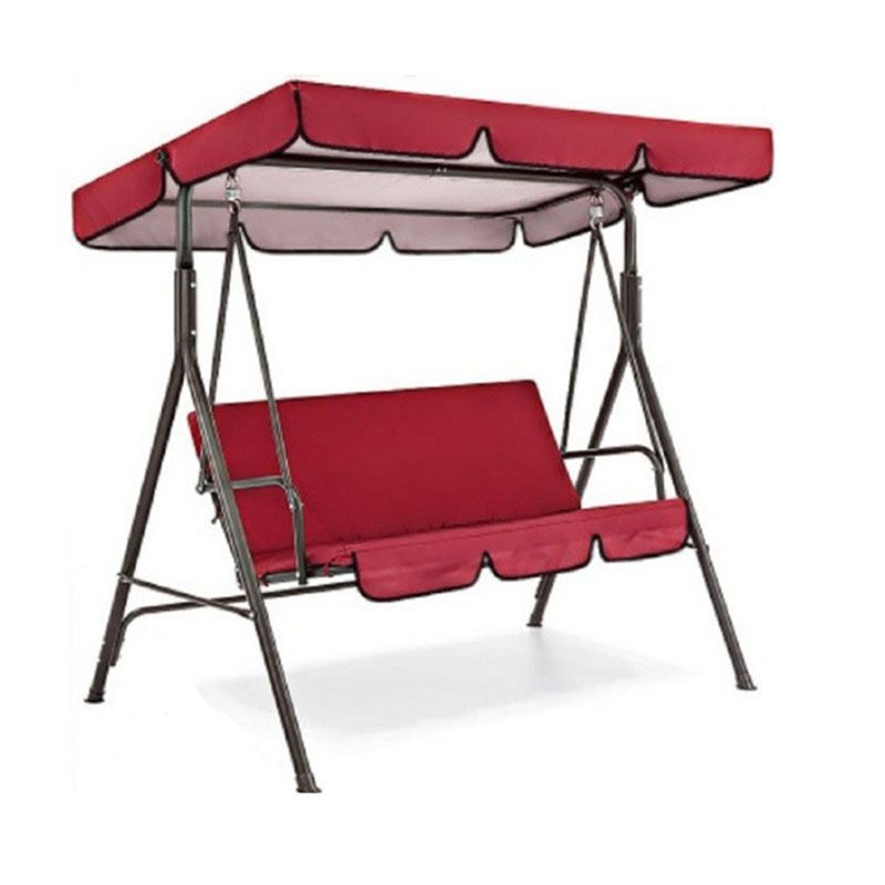ABWR-Sunshade For Swing Pew 2/3 Seater Garden Swing Chair Cover Polyester Taffeta Waterproof Canopy Tools красный