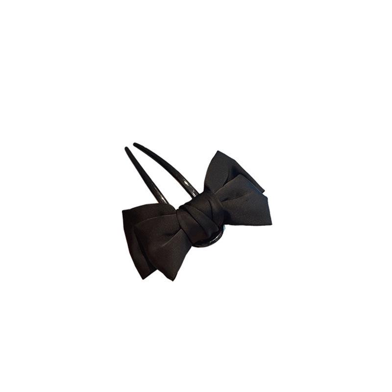Princess on the Run: 2024 Large Black Bow Hair Clip Headdress for Women