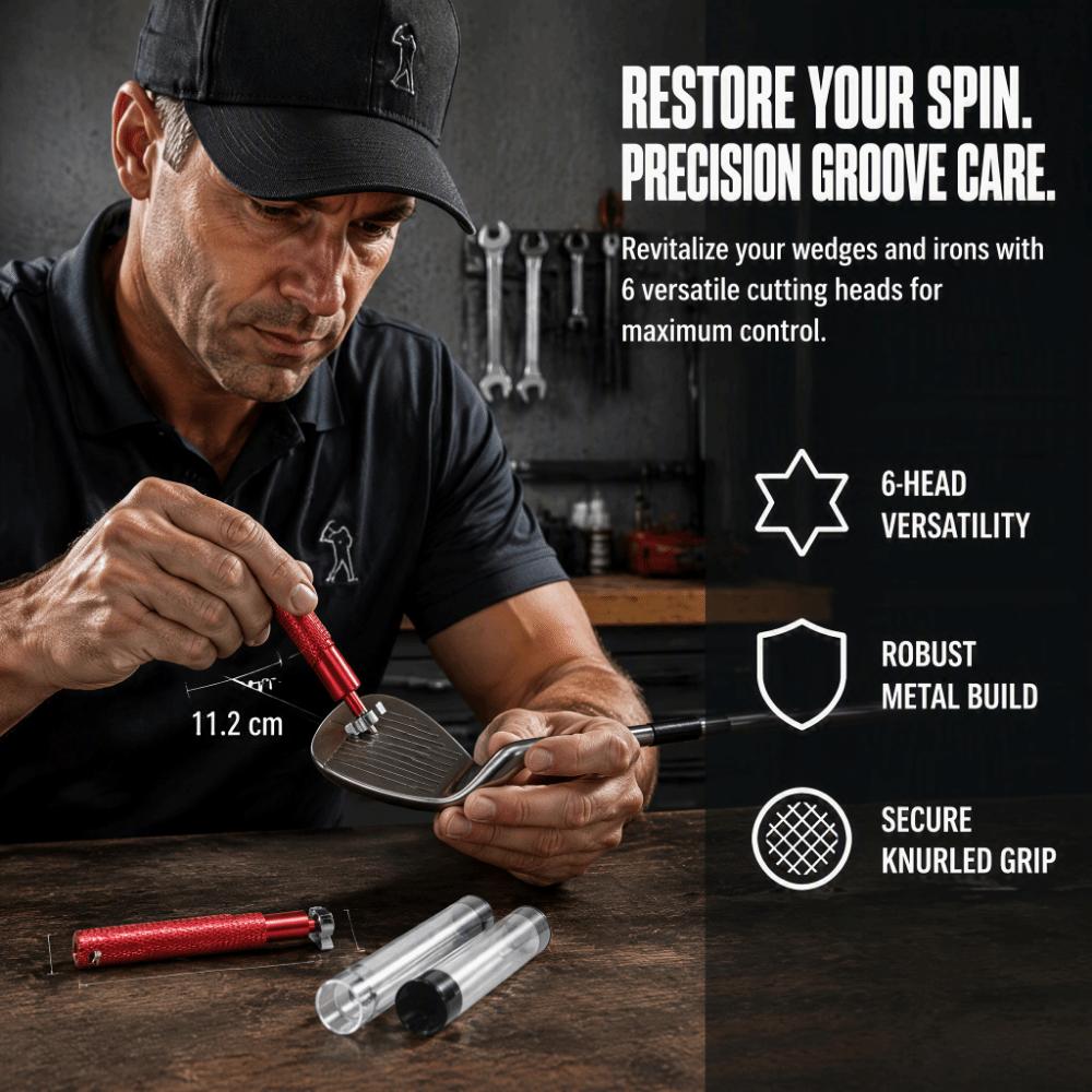 4pcs Compact Handheld Design Golf Club Groove Sharpener Golf Course Maintenance