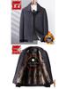 Men's Chenille Lapel Woolen Coat - Velvet Lined Winter Jacket for Middle-Aged and Elderly Dads