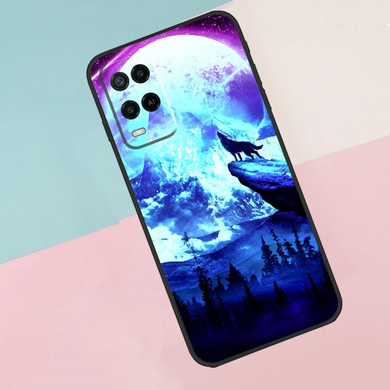 

Cute Galaxys Wolf For Oppo A40 A60 A80 A18 A38 A58 A78 A98 A79 A16 A76 A96 A15 A74 A94 A54 A77 A17 Phone Case OPPO A54 5G