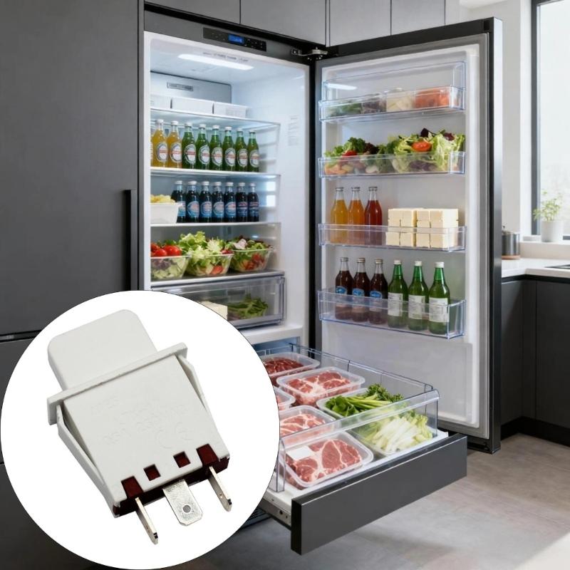 Normally Closed Refrigerator Door Light Switches Compact Push Button Switches for Appliance Door Light Control Systems
