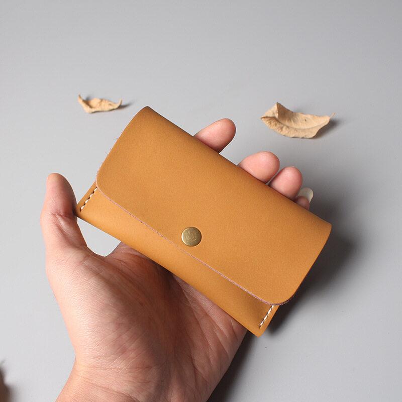 Japanese Minimalist Style Ins Card Bag Soft Cowhide Handmade Retro Simple Mens and Women Thin Soft Small Credit Card Holder