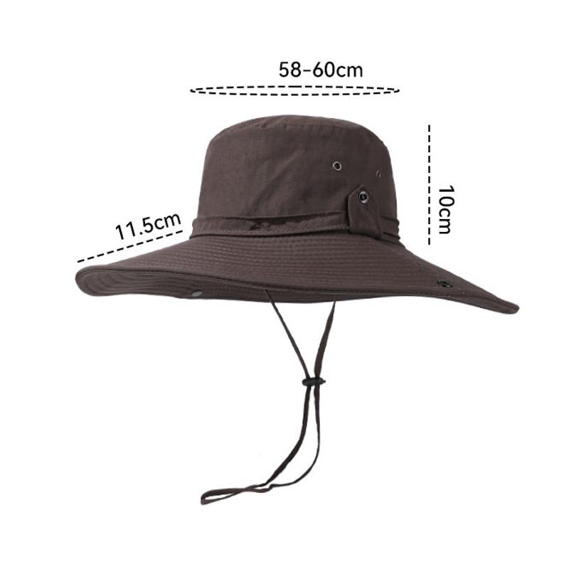 Summer Outdoor Mountaineering Hat Big Brim Travel Fisherman Hat Sun Protection and Sunshade Fishing Hat