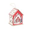Colorful Christmas LED Light Wooden House Cute Luminous Cabin Wooden Luminous Huts  Kids Gifts