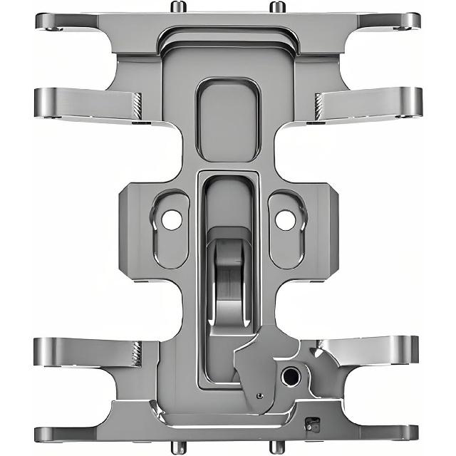 RC Skid Plate for SCX24 Bronco Gladiator Deadbolt C10 Upgrades Parts 1/24 RC Crawler, Aluminum Chassis Transmissions Center Gearbox Protective Plate
